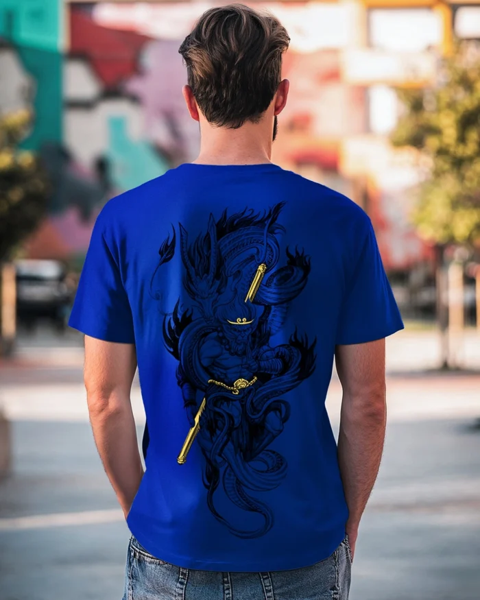 Men's Blue Monkey king Graphic Printed t-shirt