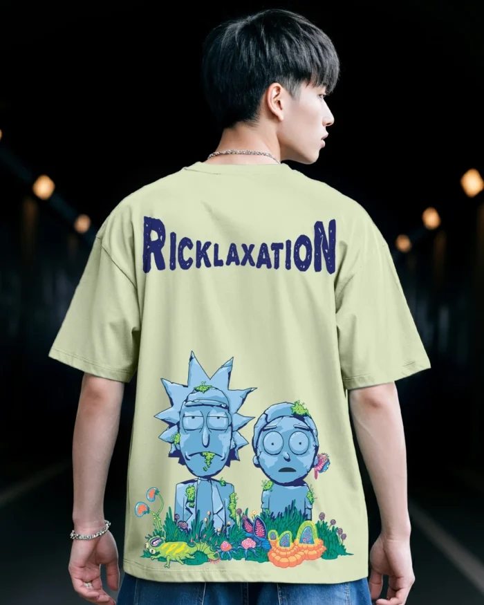 Men's Green Graphic Printed Oversized T-shirt