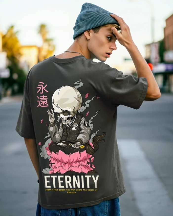 Men's Grey Eternity Graphic Printed t-shirt
